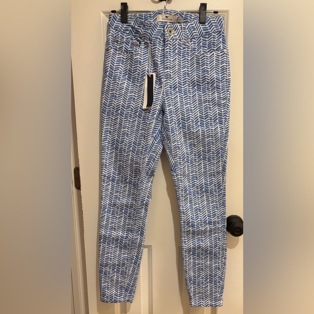 Vineyard Vines Blue and White Pattern Pants